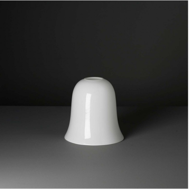 Lampenglas  "Kelch" opal-weiß (20 cm)