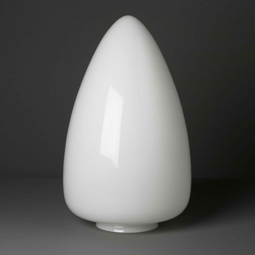 Lampenglas Zapfen opal-weiß (41 cm)