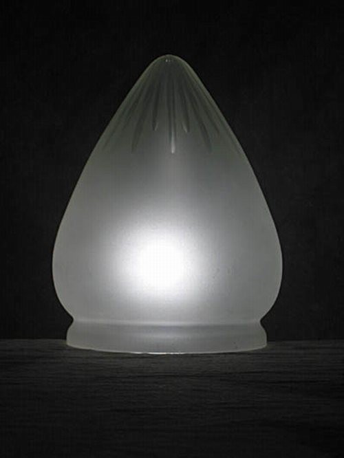 Sternschliff Lampenglas in Zapfenform (20 cm)