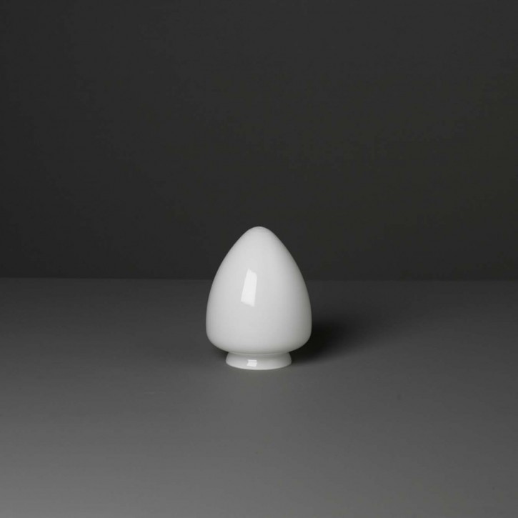 Lampenglas Zapfen opal-weiß (13 cm)