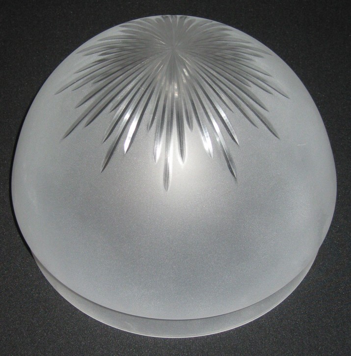 Kuppelschirm mit Sternschliff Griffrand 25 cm