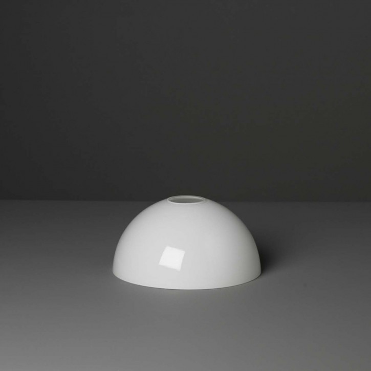Lampenglas Halbkugel opal-weiß (18 cm)