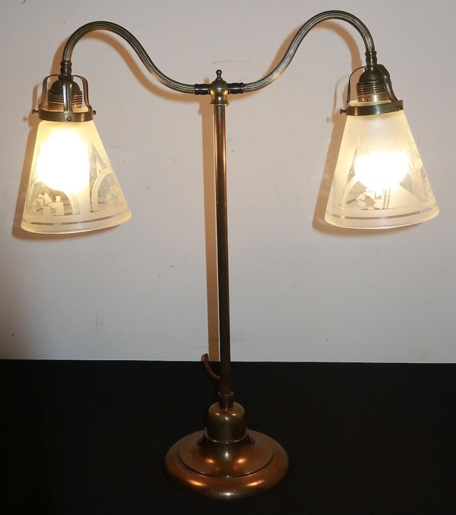 Tischleuchte Jugendstil Vianne Glas