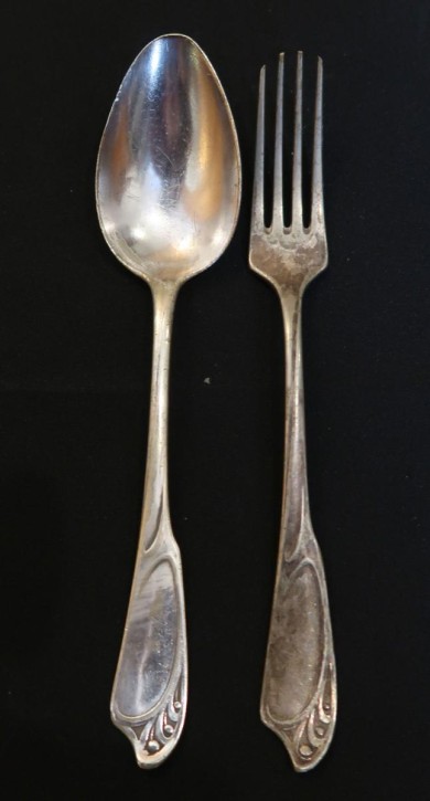 Gabel und Löffel Jugendstil ( Set A )
