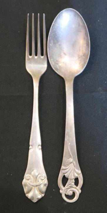 Gabel und Löffel Jugendstil ( Set B )