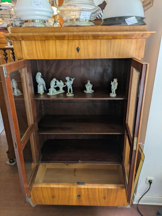 Biedermeier Vitrine Kirschholz