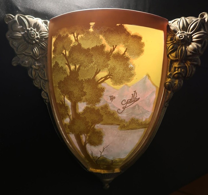 Wandlampe Rarität Tip Gallé Baummotiv