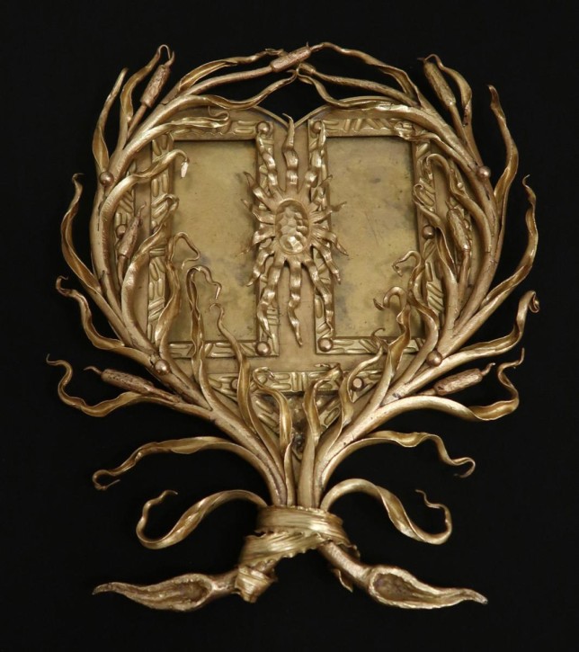 Gründerzeit Bilderrahmen Messing