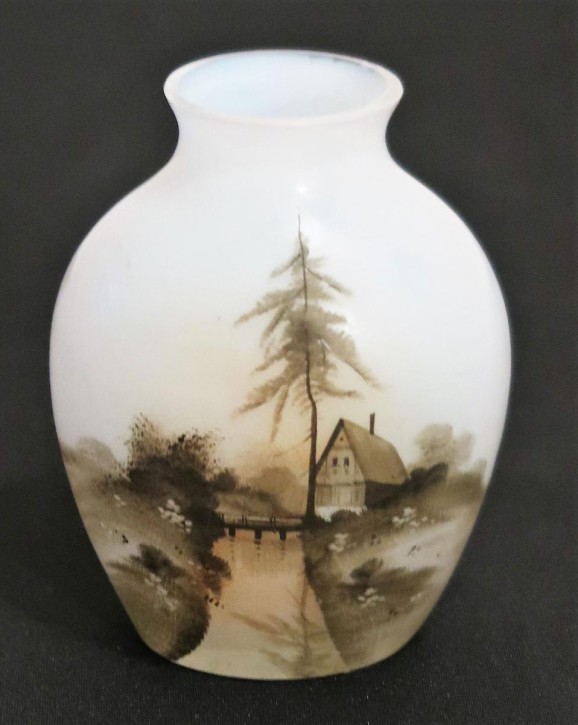 Vase Jugendstil Glasmalerei