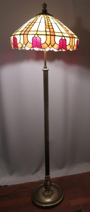 Tiffany Stehlampe geometrisches Muster