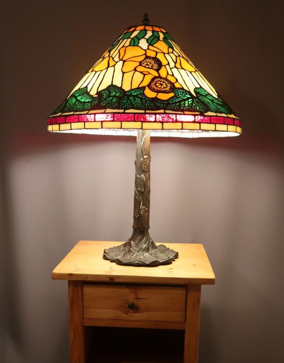 Tischleuchte Tiffany Mohnblume