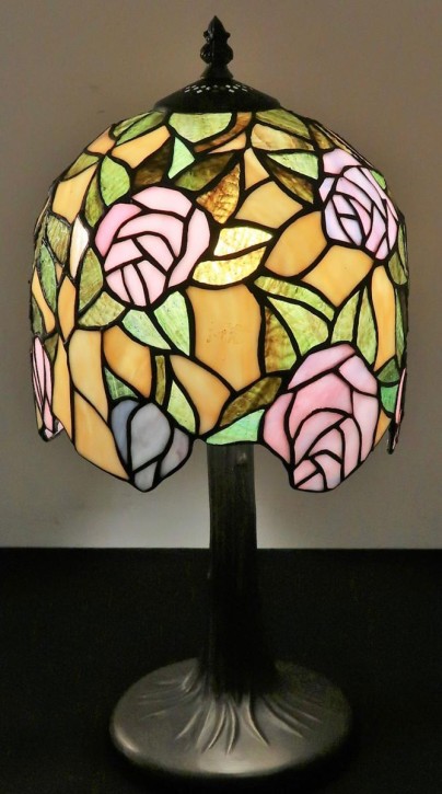 Tiffany Tischleuchte Rosenblüten