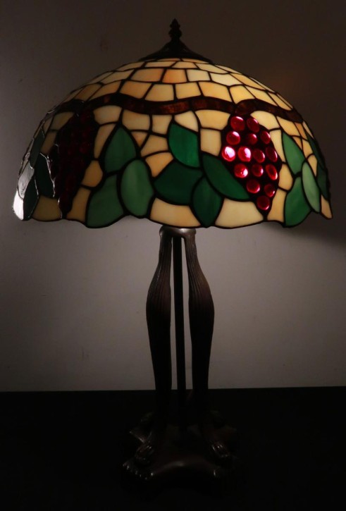 Tiffany Tischleuchte Traubenmotiv