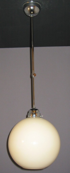 Stangenpendel verchromt mit beigefarbener Kugel Ø 25 cm