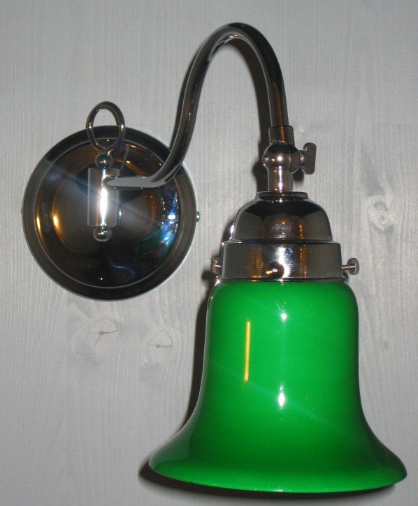 Wandlampe mit Gelenk 1flammig Glas grün Rockform