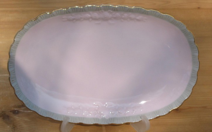 Hutschenreuther porcelaine rose ovale Platte klein