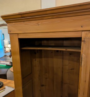 Biedermeier Kleiderschrank 1türer mit glatter Füllung