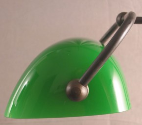 Bankerlamp Messing opal-grün