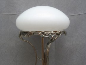 Tischlampe Messing "Gründerzeit" Kuppelglas