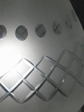 Kreuz/Sternschliff Lampenglas in Zapfenform (10 cm)