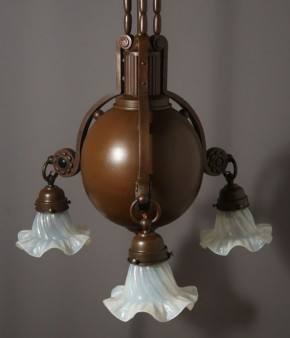Art Deko Deckenlampe Kugelform