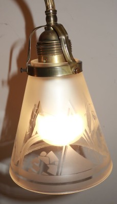 Tischleuchte Jugendstil Vianne Glas