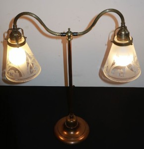 Tischleuchte Jugendstil Vianne Glas