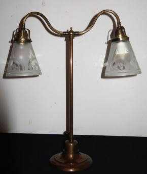 Tischleuchte Jugendstil Vianne Glas