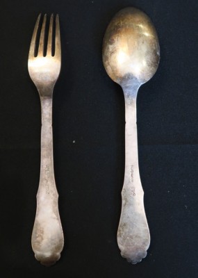 Gabel und Löffel Jugendstil ( Set B )