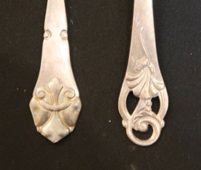 Gabel und Löffel Jugendstil ( Set B )