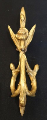 Paar Bronze Griff Applikationen