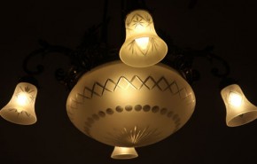Große Gründerzeit Deckenlampe NEU