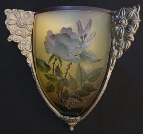 Wandlampe Rarität Tip Gallé Blütenmotiv