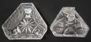 Kristallschale eckig mit Deckel