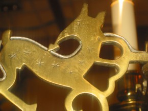 Antiker Messingleuchter