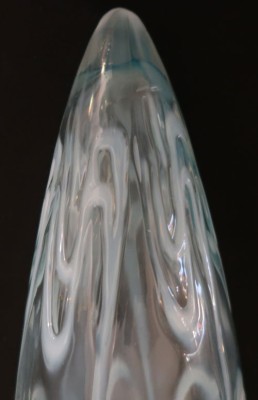 Glaszapfen groß blau gemuschelt