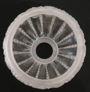 Kuppelschirm satiniert Blumenmotiv