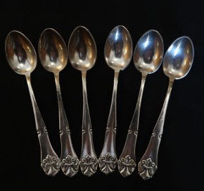 Teelöffel 6erSet Silber Lilie