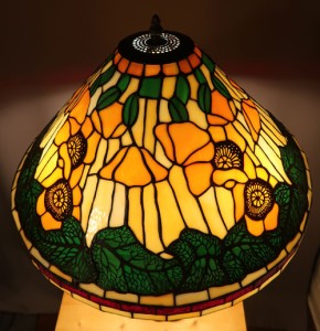 Tischleuchte Tiffany Mohnblume