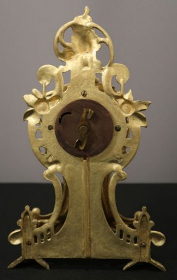Tischuhr Bronze Gründerzeit Löwenmotiv