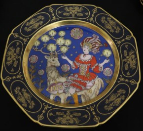 Hutschenreuther Weihnachtsteller Kobaltblau