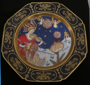 Hutschenreuther Weihnachtsteller Kobaltblau