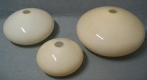 Kuppelschirm bauchig mit Öffnung Ø 24 cm beigefarben