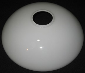 Lampenglas flache Schale opal