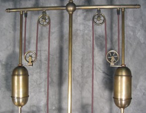 Messing Zugleuchte 3flammig Billardlampe