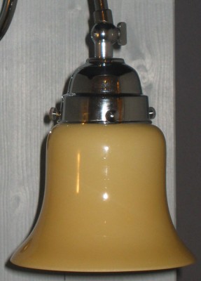 Wandlampe mit Gelenk 1flammig Glas Rockform cognacfarben