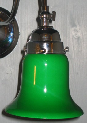 Wandlampe mit Gelenk 1flammig Glas grün Rockform