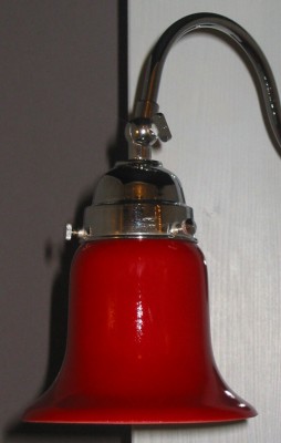 Wandlampe mit Gelenk 1flammig Glas rot Rockform