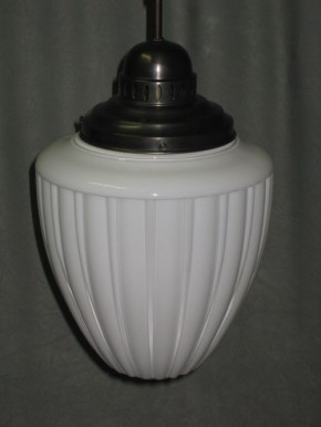 Deckenlampe Stange verstellbar gerieftes Glas Ø 25 cm